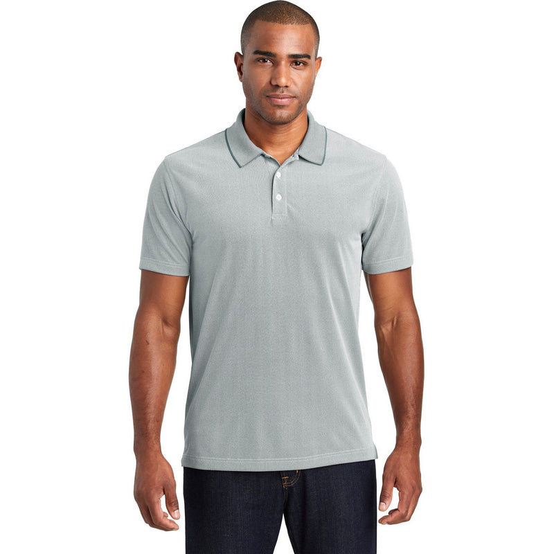 no-logo CLOSEOUT - Port Authority Poly Oxford Pique Polo-Port Authority-Gusty Grey-M-Thread Logic