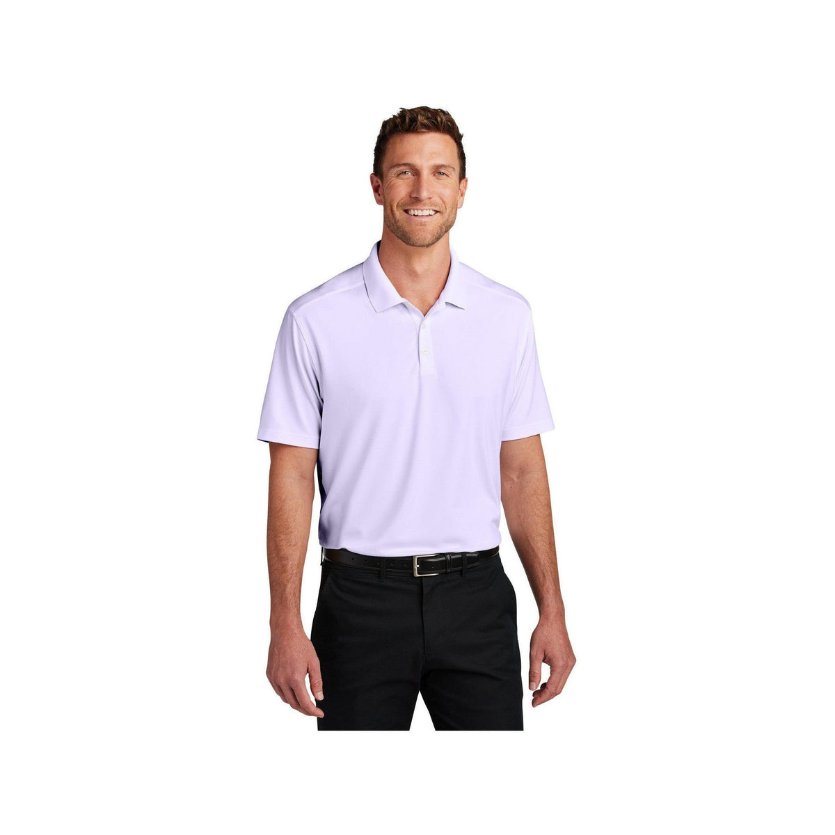 no-logo Port Authority City Stretch Flat Knit Polo-Port Authority-Thread Logic