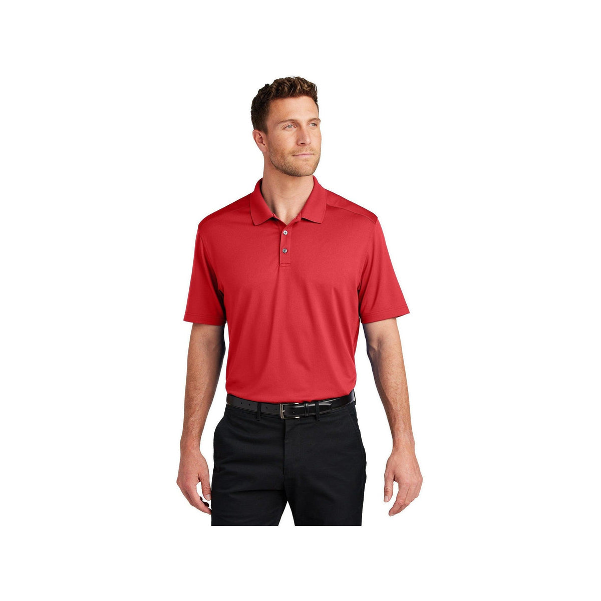 no-logo Port Authority City Stretch Flat Knit Polo-Port Authority-Thread Logic