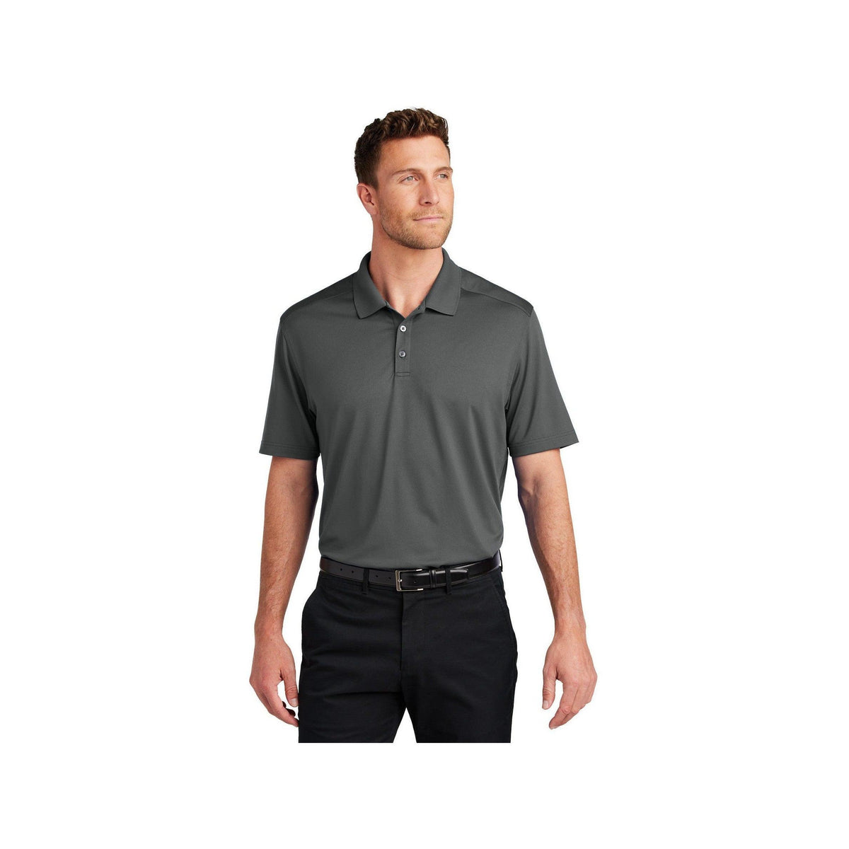 no-logo Port Authority City Stretch Flat Knit Polo-Port Authority-Thread Logic