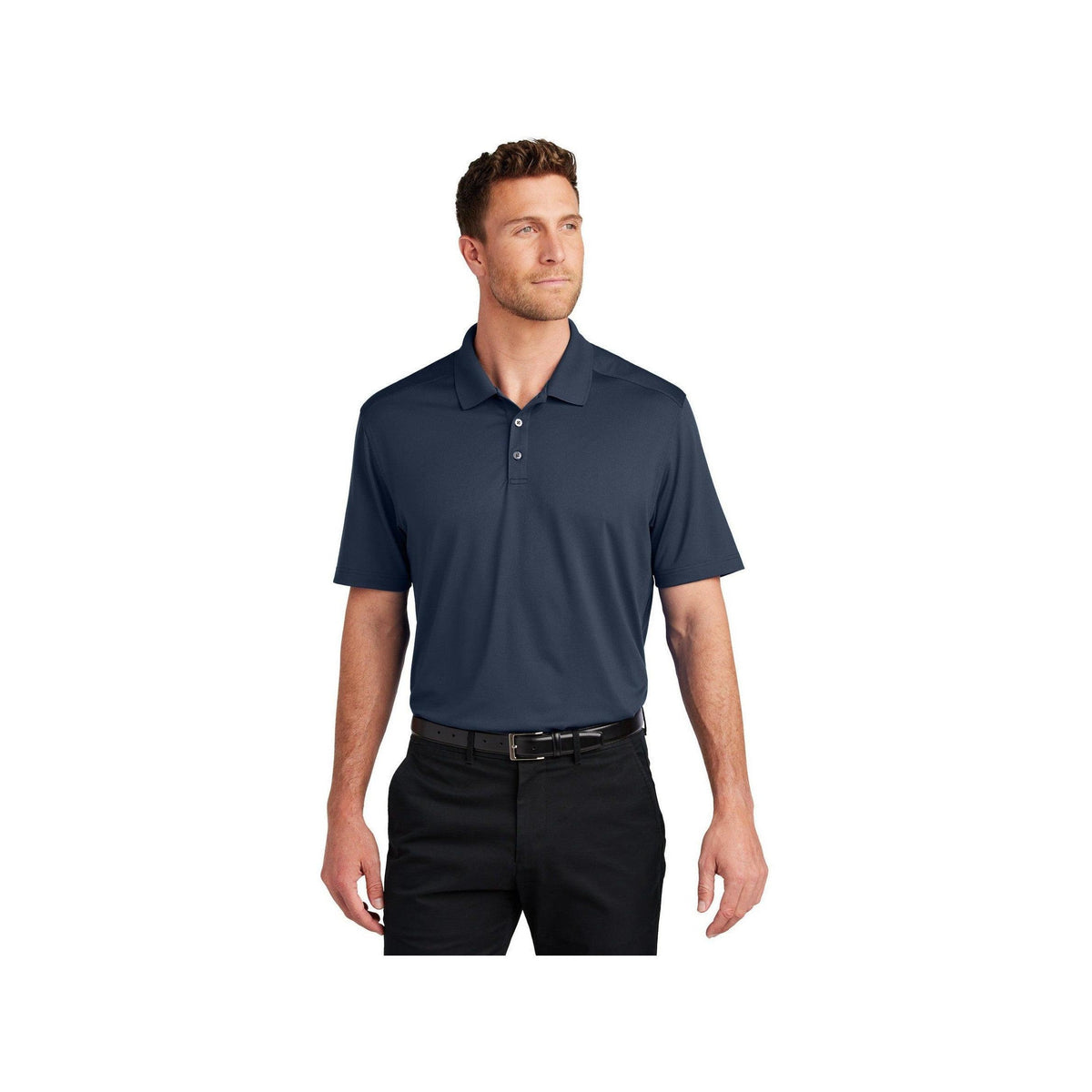 no-logo Port Authority City Stretch Flat Knit Polo-Port Authority-Thread Logic