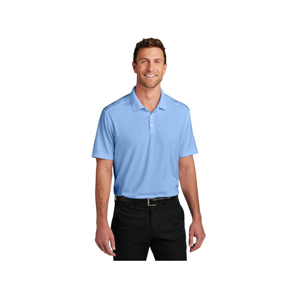 no-logo Port Authority City Stretch Flat Knit Polo-Port Authority-Thread Logic
