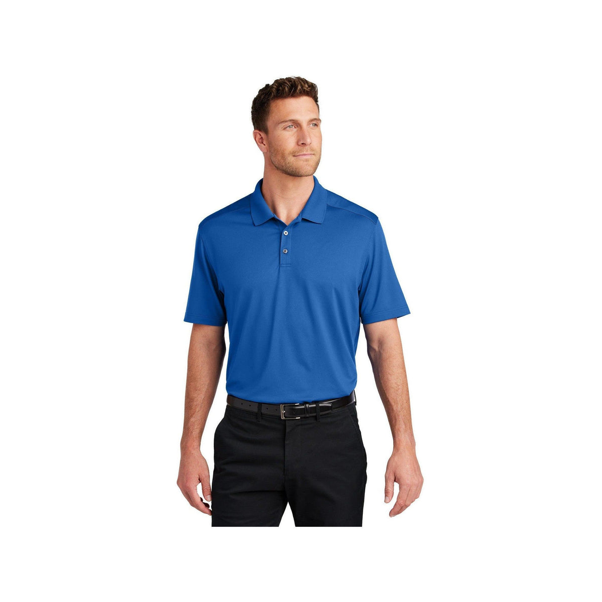 no-logo Port Authority City Stretch Flat Knit Polo-Port Authority-Thread Logic