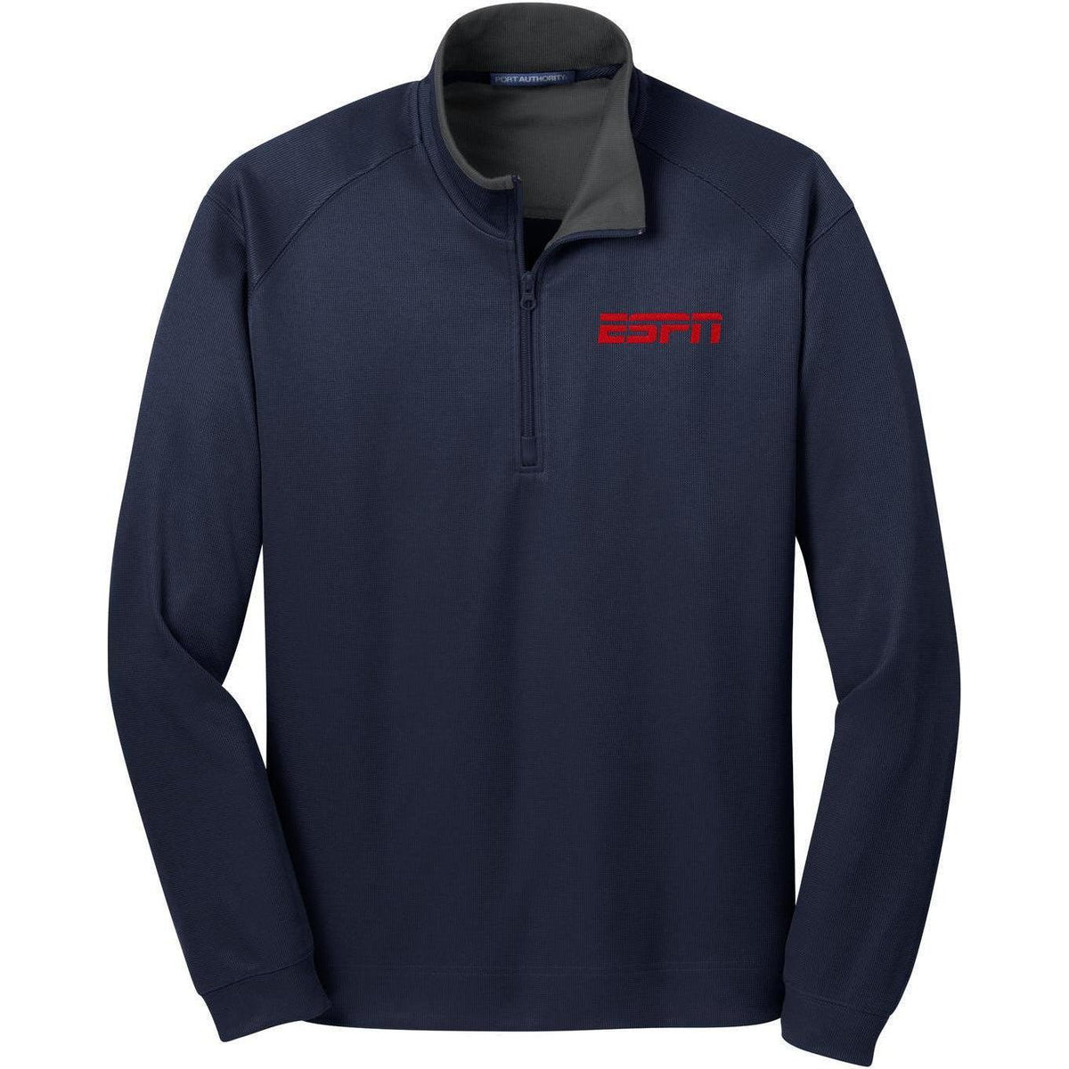 no-logo Port Authority Heavyweight Vertical Texture 1/4 Zip Pullover-Quarter Zips-Port Authority-Thread Logic