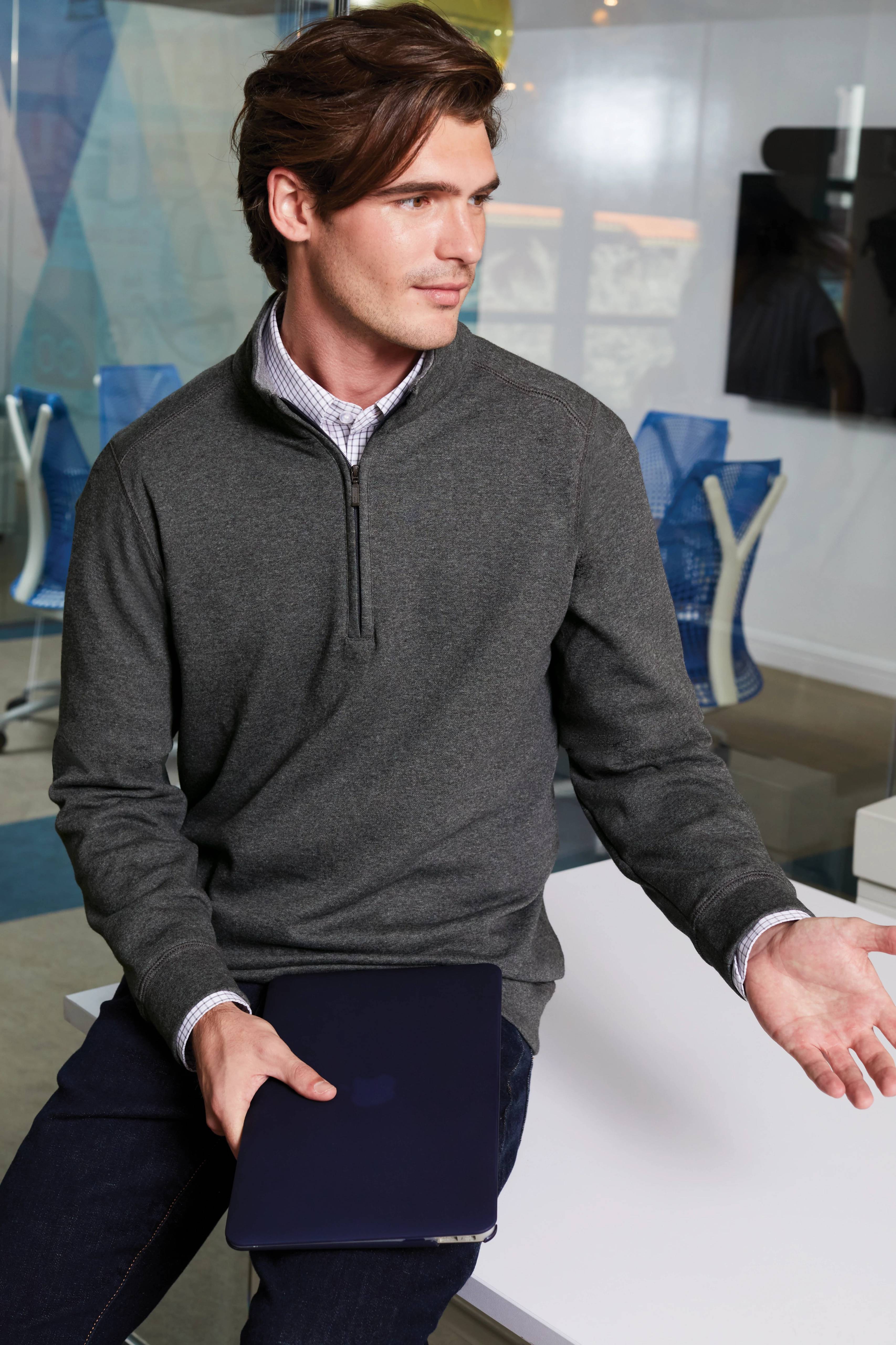 灰L【WACKOMARIA】FULL ZIP SWEAT／新品タグ付／送料込 LW - C x EK - QUARTER ZIP SWEATSHIRT - HEATHER GREY – LADY WHITE CO.