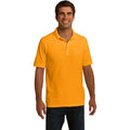 no-logo CLOSEOUT - Port & Company Ring Spun Pique Polo-Port & Company-Gold-L-Thread Logic