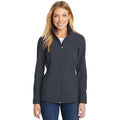 no-logo CLOSEOUT - Port Authority Ladies Cinch-Waist Soft Shell Jacket-Port Authority-Battleship Grey-XL-Thread Logic