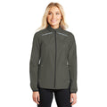 no-logo CLOSEOUT - Port Authority Ladies Zephyr Reflective Hit Full-Zip Jacket-Port Authority-Grey Steel/Deep Black-XS-Thread Logic