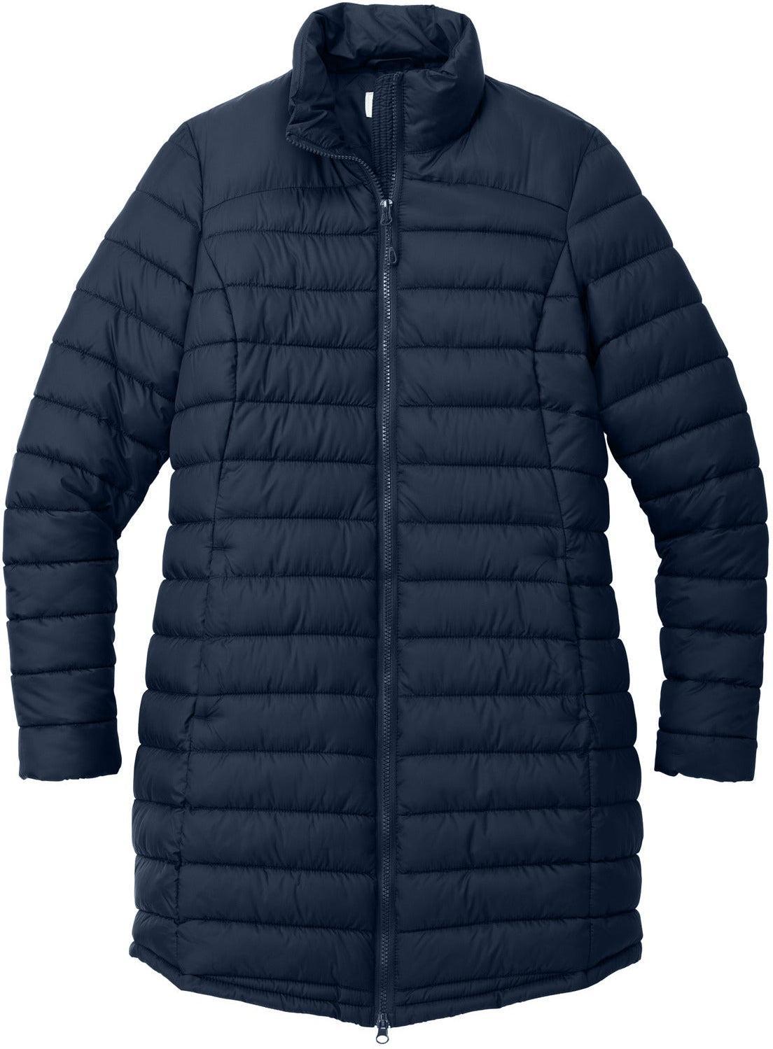 Port Authority Ladies Horizon Puffy Long Jacket with custom logo