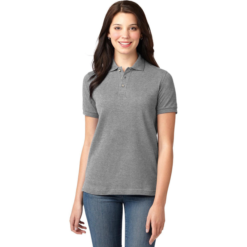 no-logo CLOSEOUT - Port Authority Ladies Heavyweight Cotton Pique Polo-Port Authority-Oxford-XS-Thread Logic