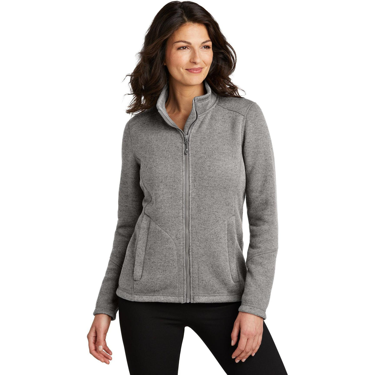 no-logo Port Authority Ladies Arc Sweater Fleece Jacket-Port Authority-Thread Logic