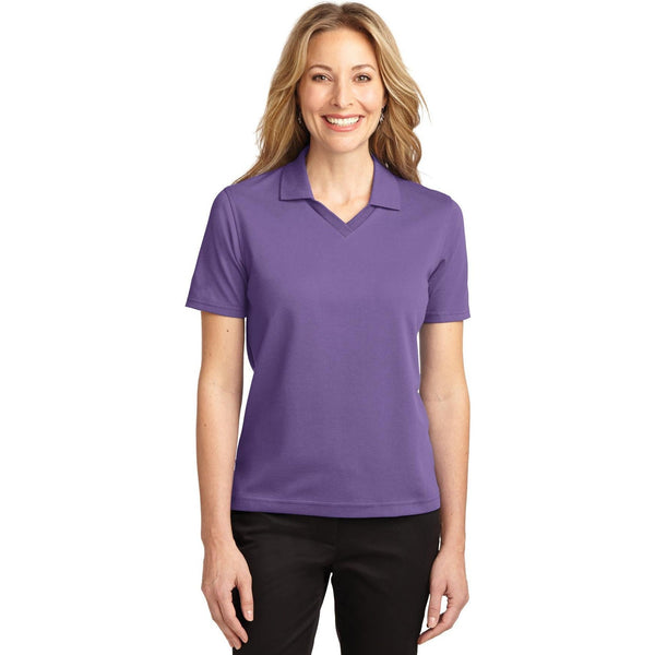 no-logo CLOSEOUT - Port Authority Ladies Rapid Dry Polo-Port Authority-Dusty Purple-XS-Thread Logic