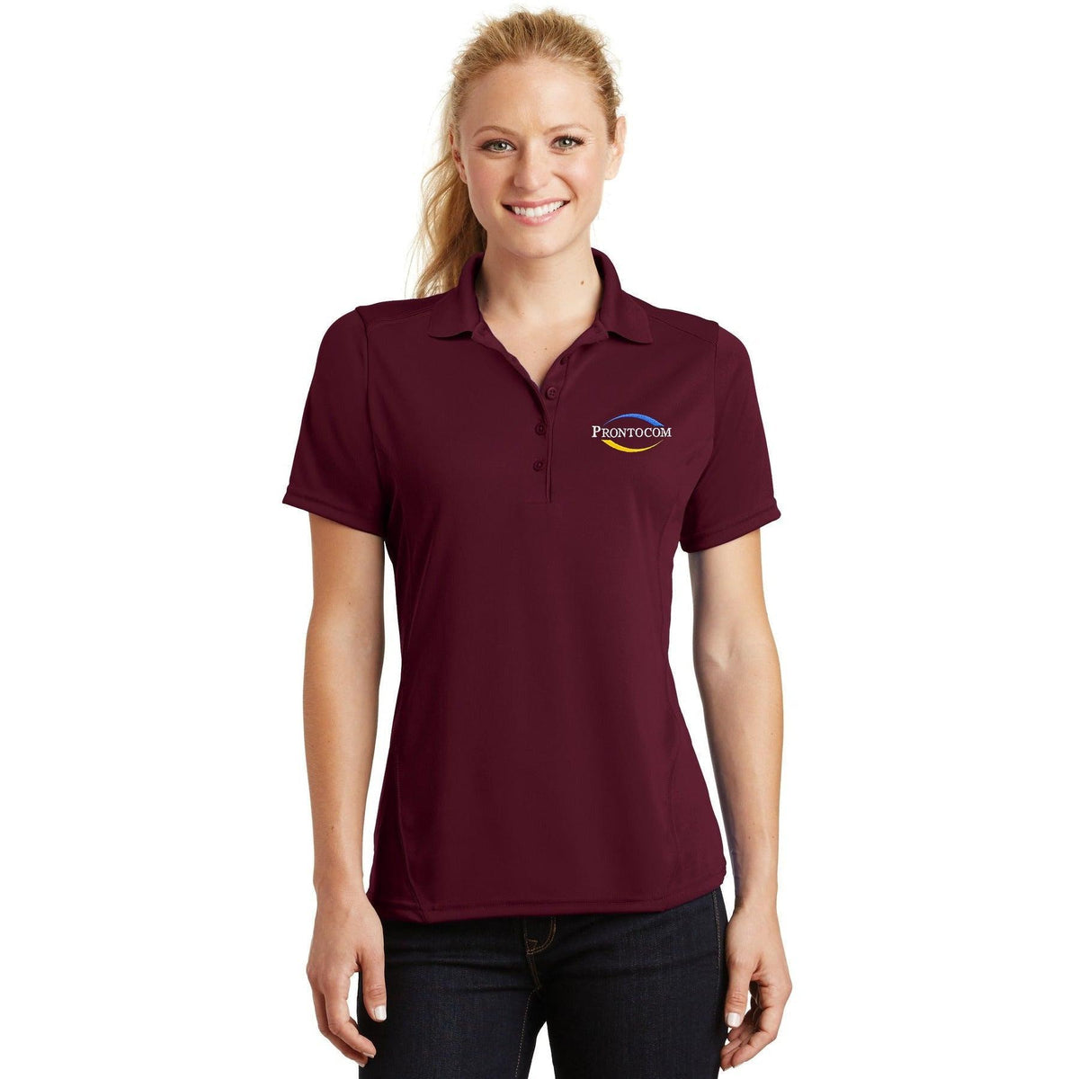 no-logo Sport-Tek Women's Dry Zone Raglan Accent Polo-Regular-Sport-Tek-Thread Logic