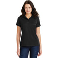 no-logo CLOSEOUT - Port Authority Ladies Poly-Charcoal Blend Pique Polo-Port Authority-Black-3XL-Thread Logic