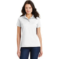 no-logo CLOSEOUT - Port Authority Ladies Poly-Charcoal Blend Pique Polo-Port Authority-White-M-Thread Logic