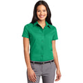 no-logo CLOSEOUT - Port Authority Ladies Short Sleeve Easy Care Shirt-Port Authority-Court Green-M-Thread Logic