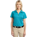 no-logo CLOSEOUT - Port Authority Ladies Tech Pique Polo-Port Authority-Deep Teal Blue-XS-Thread Logic