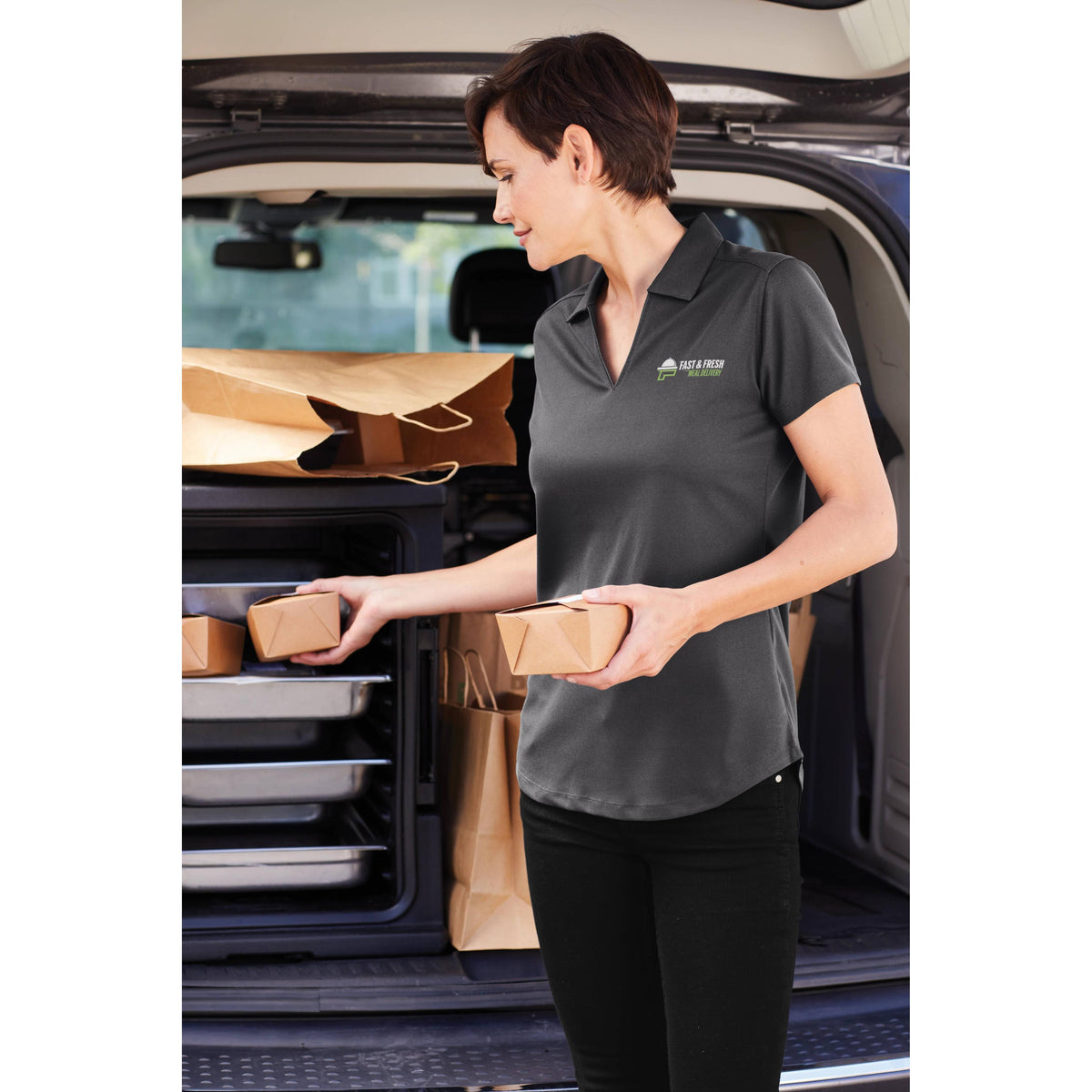 no-logo Port Authority Women's Dry Zone Grid Polo-Regular-Port Authority-Thread Logic