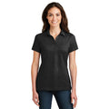 no-logo CLOSEOUT - Port Authority Ladies Meridian Cotton Blend Polo-Port Authority-Black-XS-Thread Logic