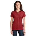 no-logo CLOSEOUT - Port Authority Ladies Meridian Cotton Blend Polo-Port Authority-Flame Red-XS-Thread Logic