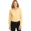 no-logo CLOSEOUT - Port Authority Ladies Long Sleeve Easy Care Shirt-Port Authority-Yellow-S-Thread Logic