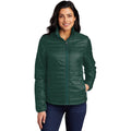 no-logo CLOSEOUT - Port Authority Ladies Packable Puffy Jacket-Port Authority-Tree Green/Marine Green-L-Thread Logic