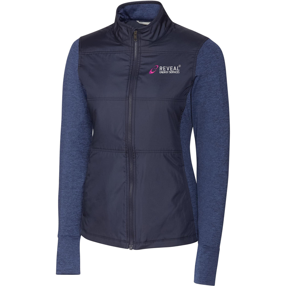 no-logo Cutter & Buck Women's Long Sleeve Stealth Full Zip-Full Zips-Cutter&Buck-Thread Logic