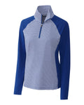 Cutter & Buck Forge Tonal Stripe Stretch Half Zip Ladies Top