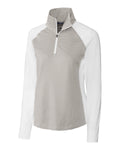 Cutter & Buck Forge Tonal Stripe Stretch Half Zip Ladies Top