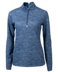 Cutter & Buck Traverse Camo Print Stretch Quarter Zip Ladies Pullover