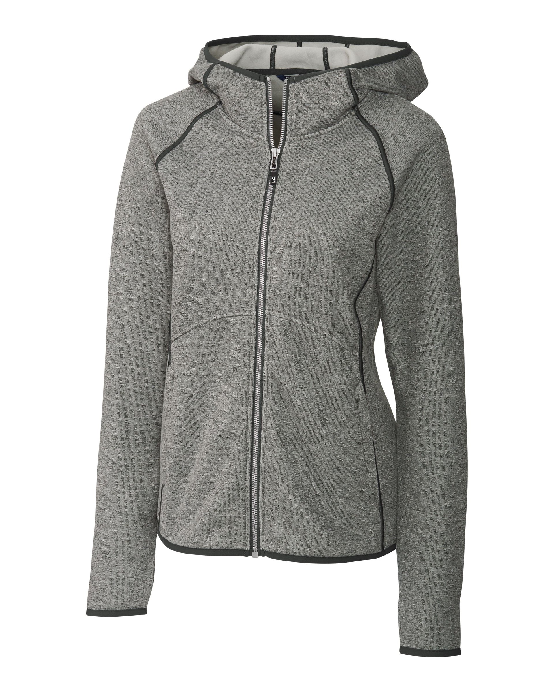 Cutter Buck Mainsail Sweater-Knit Hoodie Ladies Full Zip Jacket