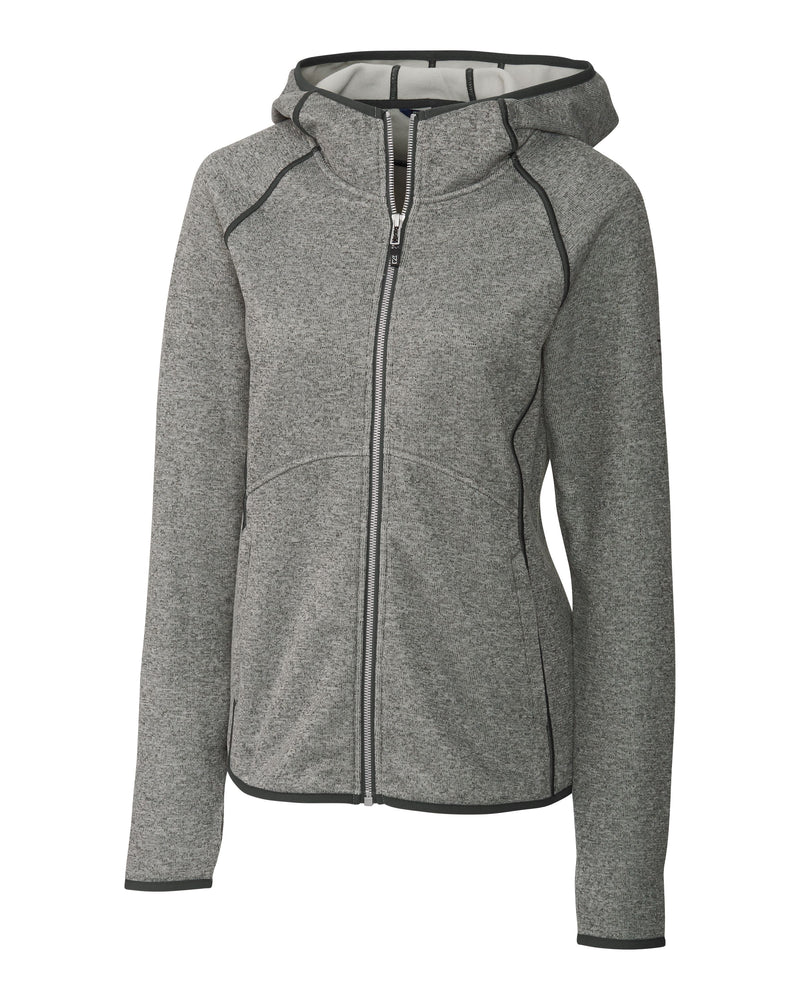 Cutter & Buck Mainsail Sweater-Knit Hoodie Ladies Full Zip Jacket