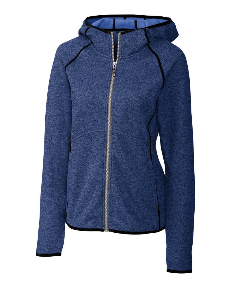 Cutter & Buck Mainsail Sweater-Knit Hoodie Ladies Full Zip Jacket