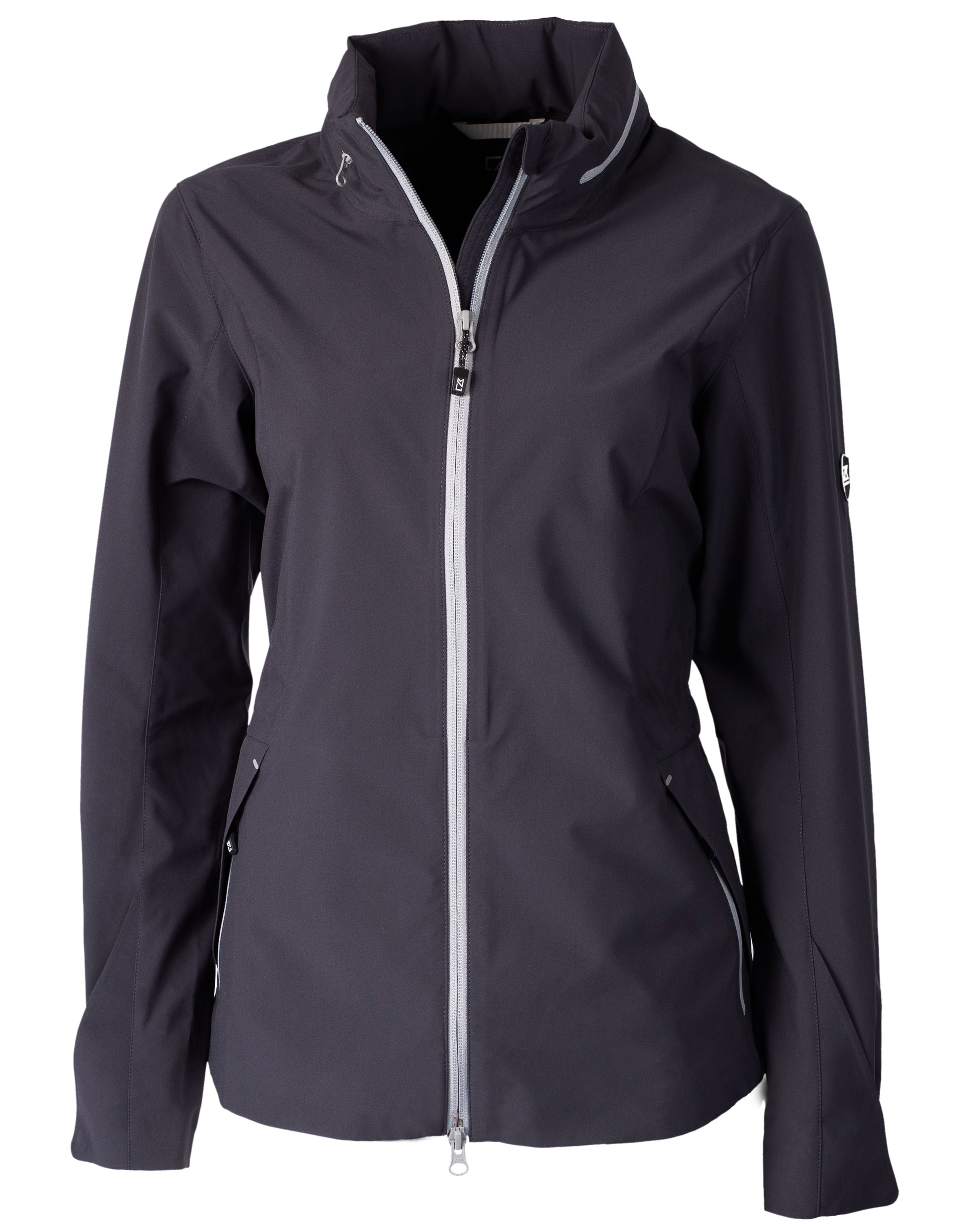 Cutter & Buck Vapor Water Repellent Stretch Ladies Full Zip Rain Jacket