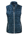 Cutter & Buck Rainier PrimaLoft Ladies Eco Insulated Full Zip Printed Puffer Vest