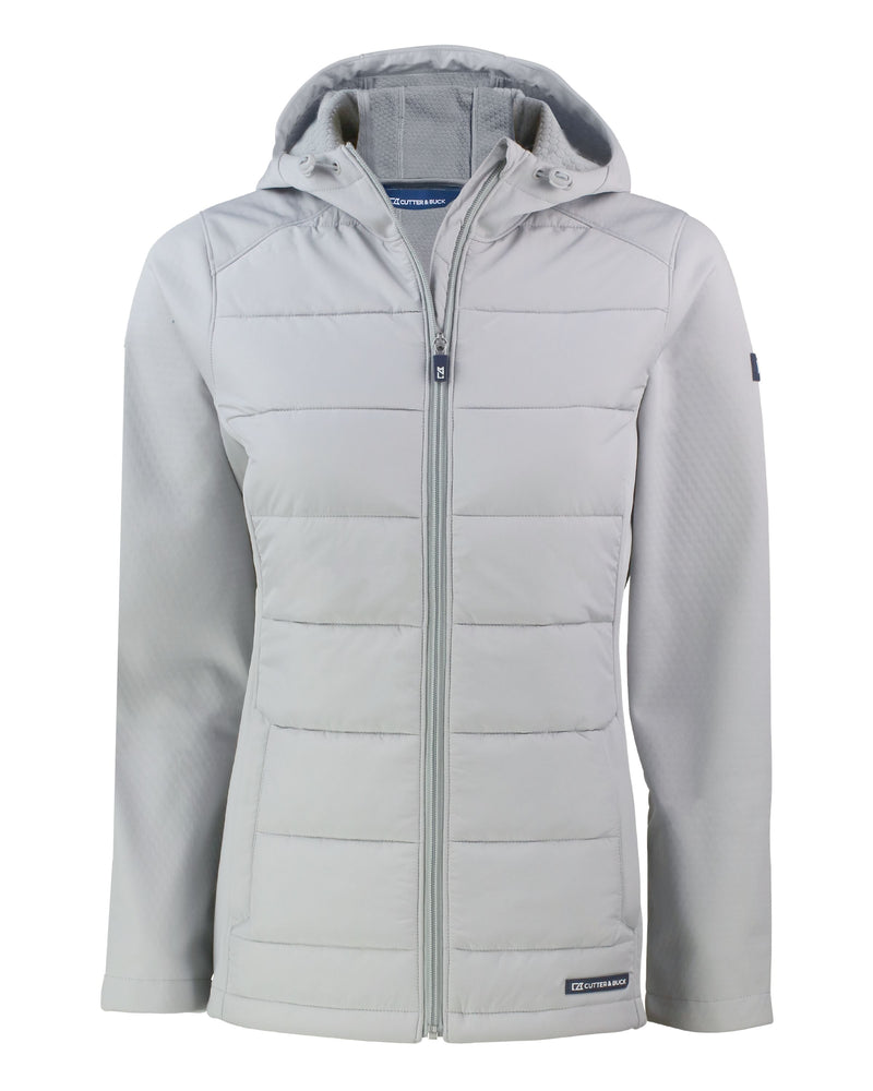 Cutter & Buck Evoke Hybrid Eco Softshell Recycled Full Zip Ladies Hooded Jacket