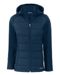 Cutter & Buck Evoke Hybrid Eco Softshell Recycled Full Zip Ladies Hooded Jacket