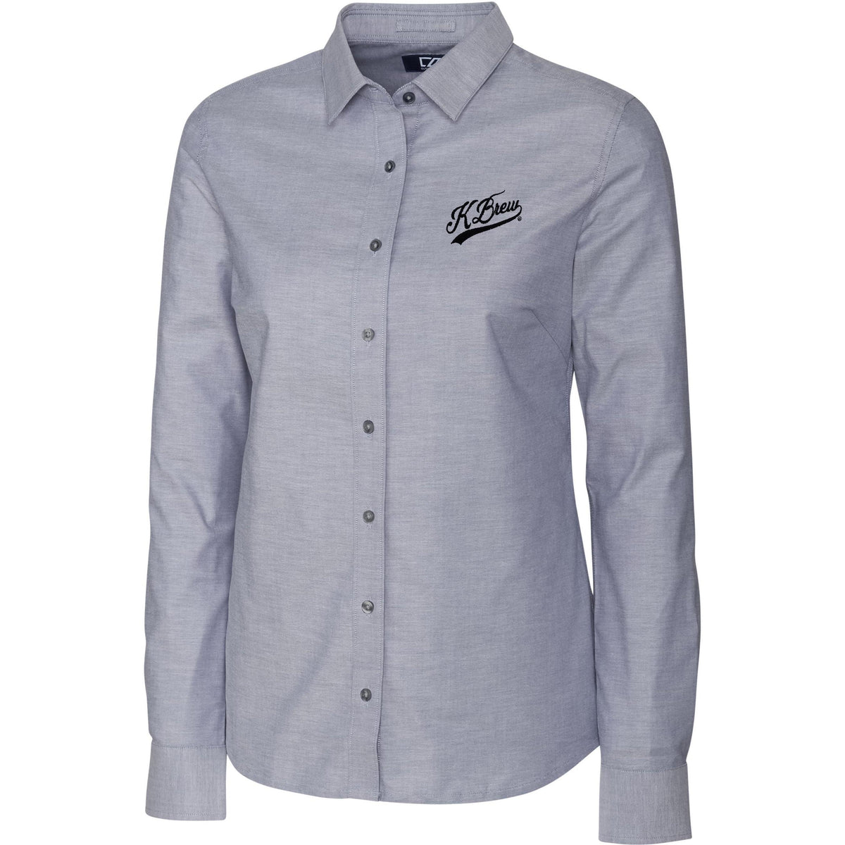 no-logo Cutter & Buck Women's Long Sleeve Stretch Oxford-Dress Shirts-Cutter&Buck-Thread Logic