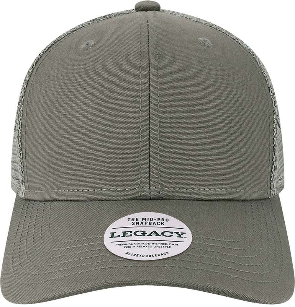 LEGACY Mid-Pro Snapback Trucker Cap-Apparel-LEGACY-Dark Grey/ Dark Grey-Adjustable-Thread Logic 