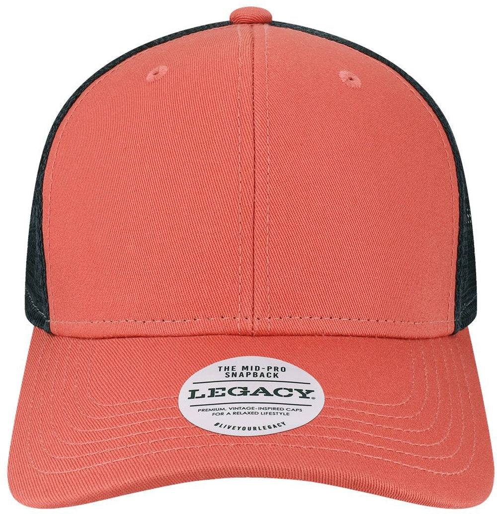 LEGACY Mid-Pro Snapback Trucker Cap-Apparel-LEGACY-Nantucket/ Navy-Adjustable-Thread Logic 