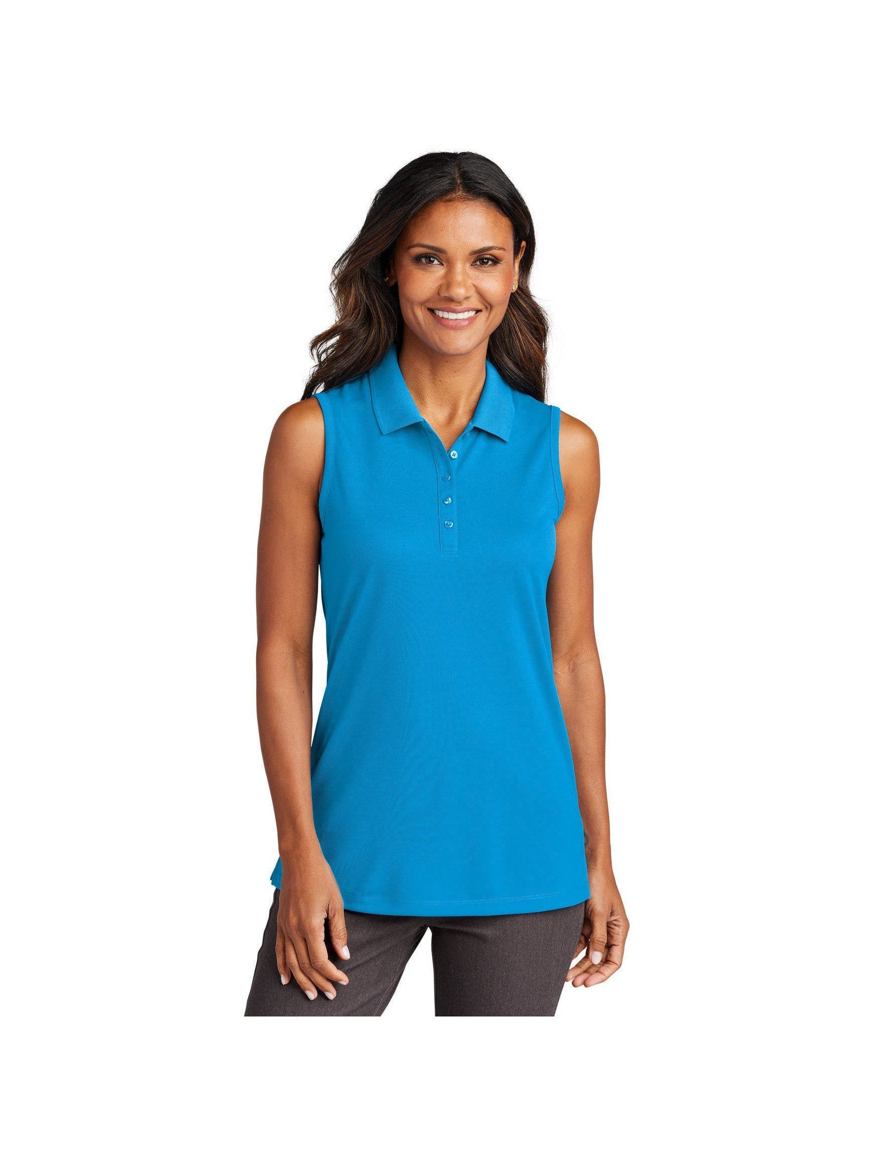 no-logo Port Authority Ladies Dry Zone UV Micro-Mesh Sleeveless Polo-Port Authority-Thread Logic