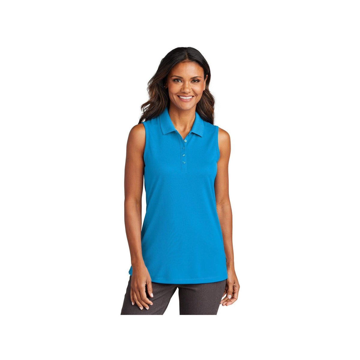 no-logo Port Authority Ladies Dry Zone UV Micro-Mesh Sleeveless Polo-Port Authority-Thread Logic