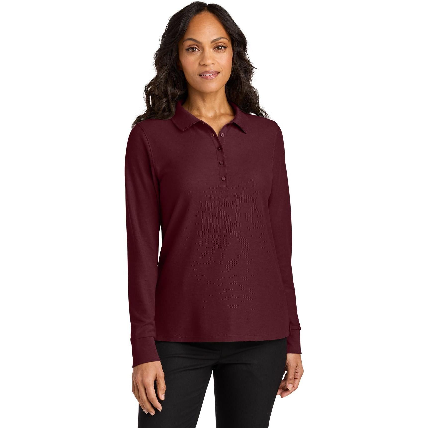 Port Authority Ladies Wearever Signature Pique Long Sleeve Polo
