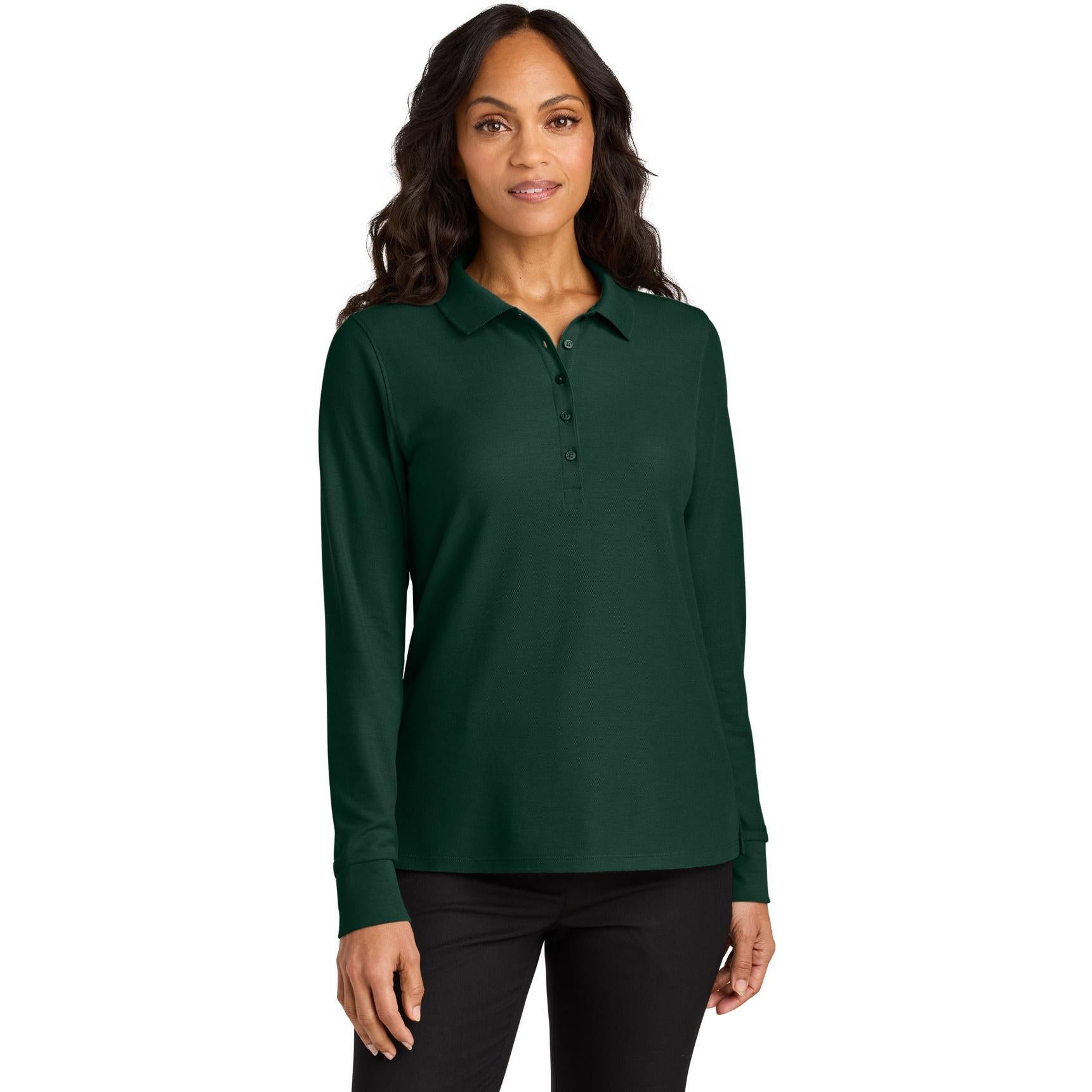 Port Authority Ladies Wearever Signature Pique Long Sleeve Polo
