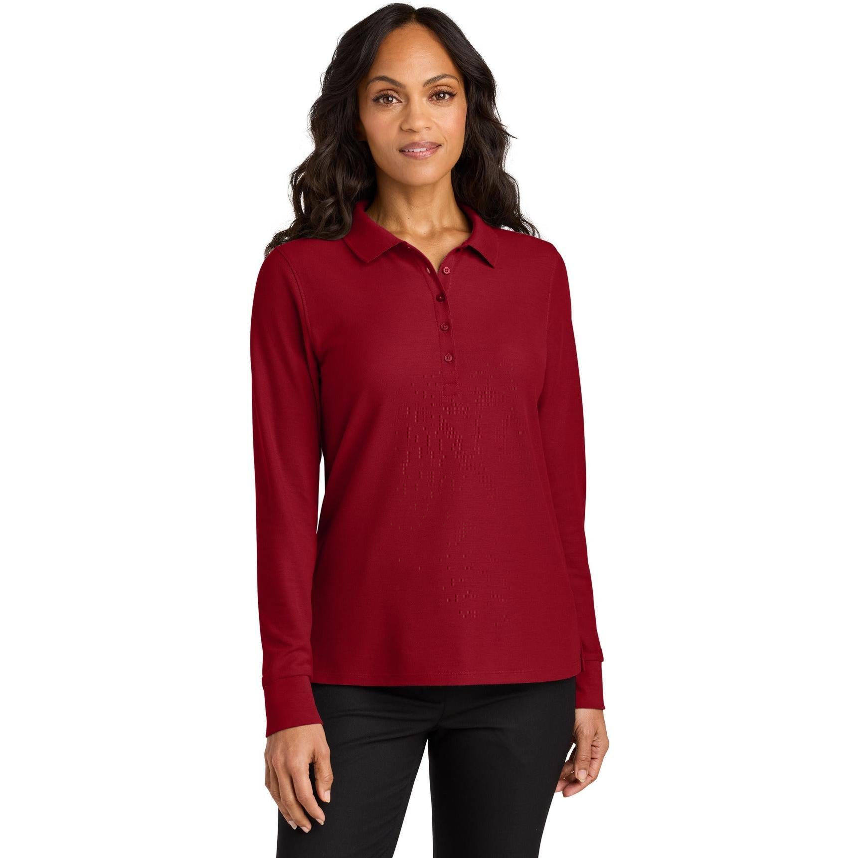 Port Authority Ladies Wearever Signature Pique Long Sleeve Polo