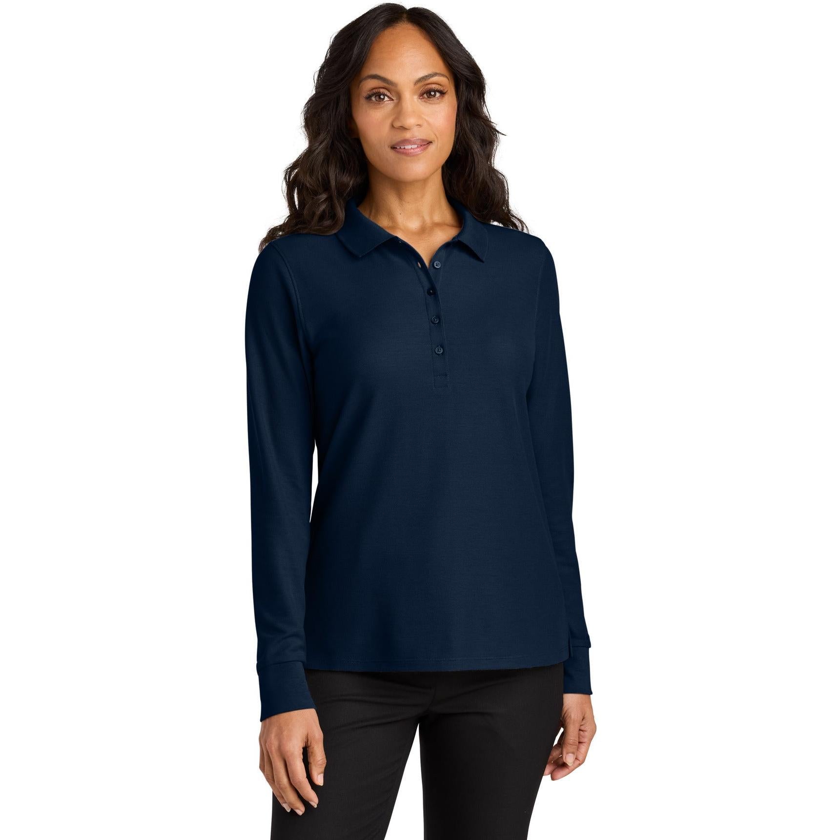 Port Authority Ladies Wearever Signature Pique Long Sleeve Polo