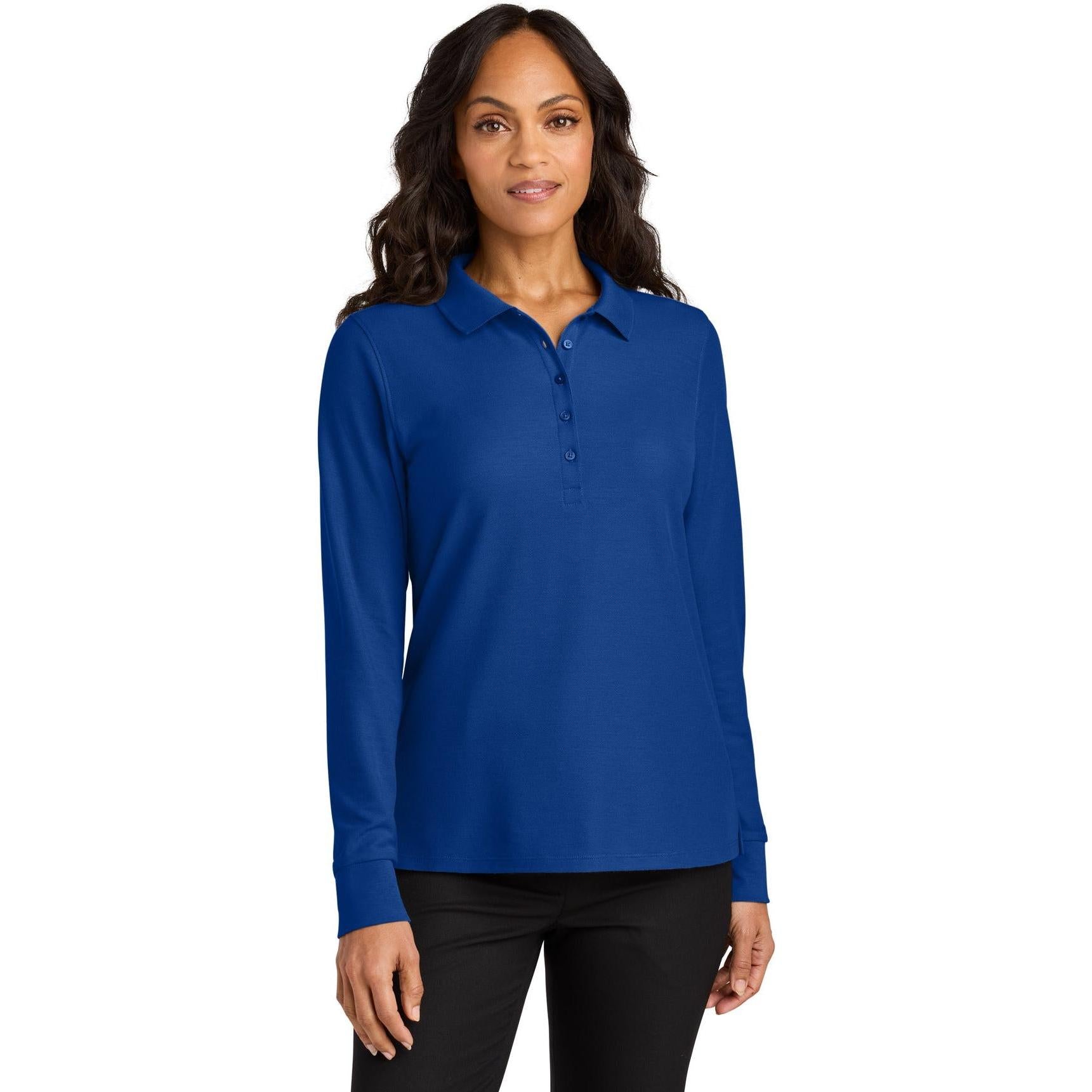 Port Authority Ladies Wearever Signature Pique Long Sleeve Polo