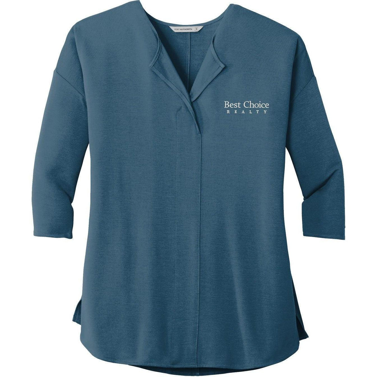 no-logo Port Authority Women's Concept 3/4-Sleeve Soft Split Neck Top-Active-Port Authority-Thread Logic