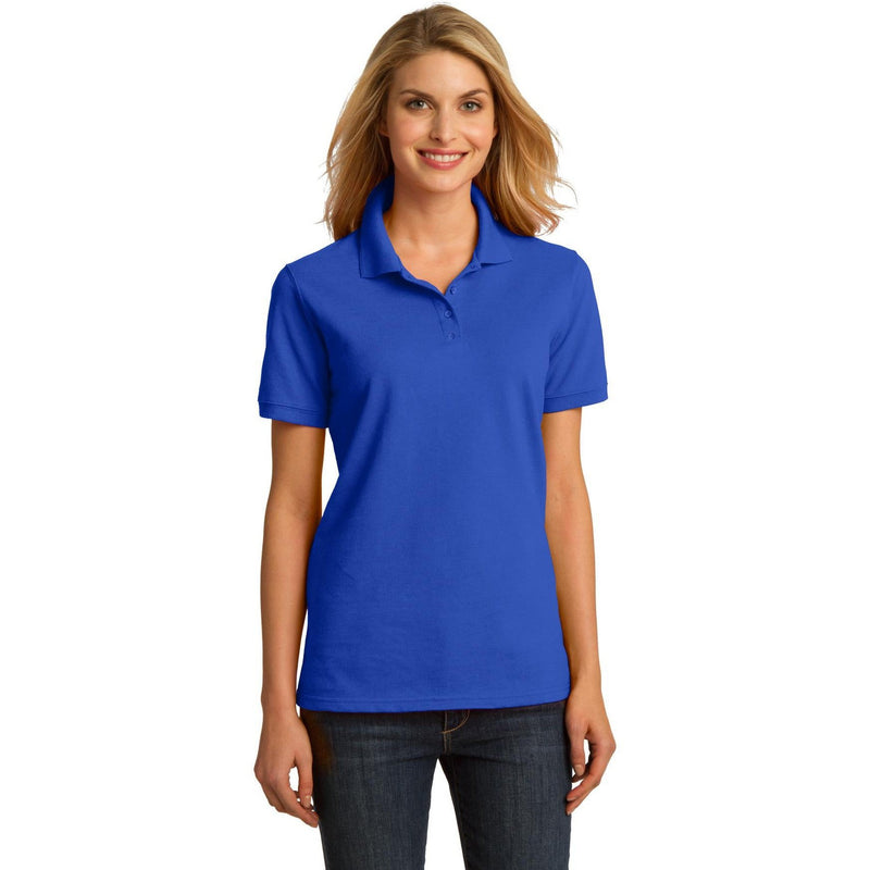 no-logo CLOSEOUT - Port & Company Ladies Ring Spun Pique Polo-Port & Company-Royal-XS-Thread Logic