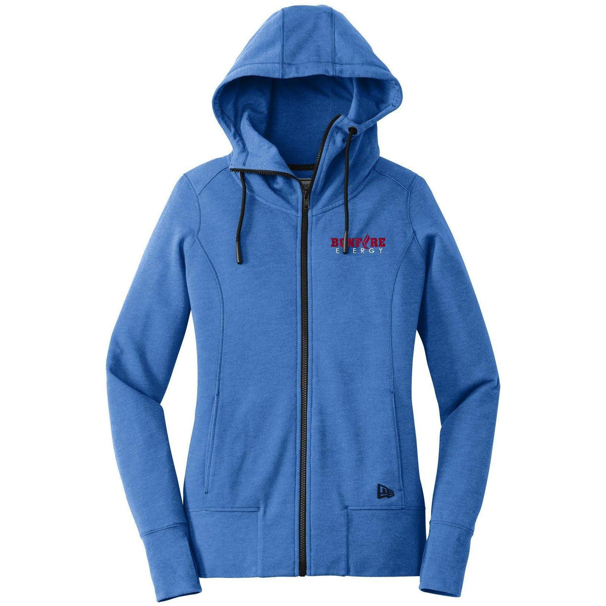 no-logo New Era Women's Tri-Blend Fleece Full-Zip Hoodie-Full Zips-New Era-Thread Logic